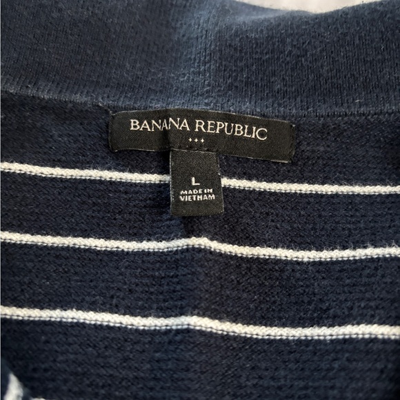 Banana Republic Blue and White Polo Shirt - Picture 3 of 4